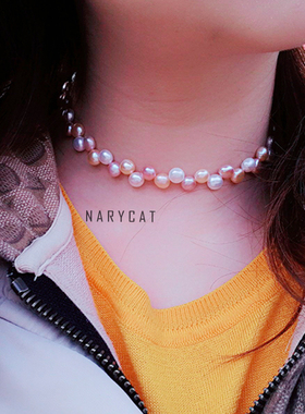 narycat项链甲状腺天然淡水珍珠