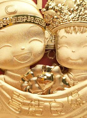 结婚礼物送新人金箔画摆件闺蜜新郎新娘新婚订婚纪念日轻奢伴手礼