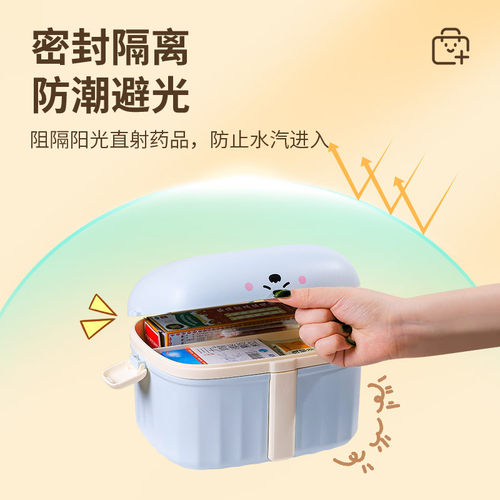 药箱家庭装家用大容量医药箱便携收纳盒急救小宿舍学生常备小药盒 - 图3
