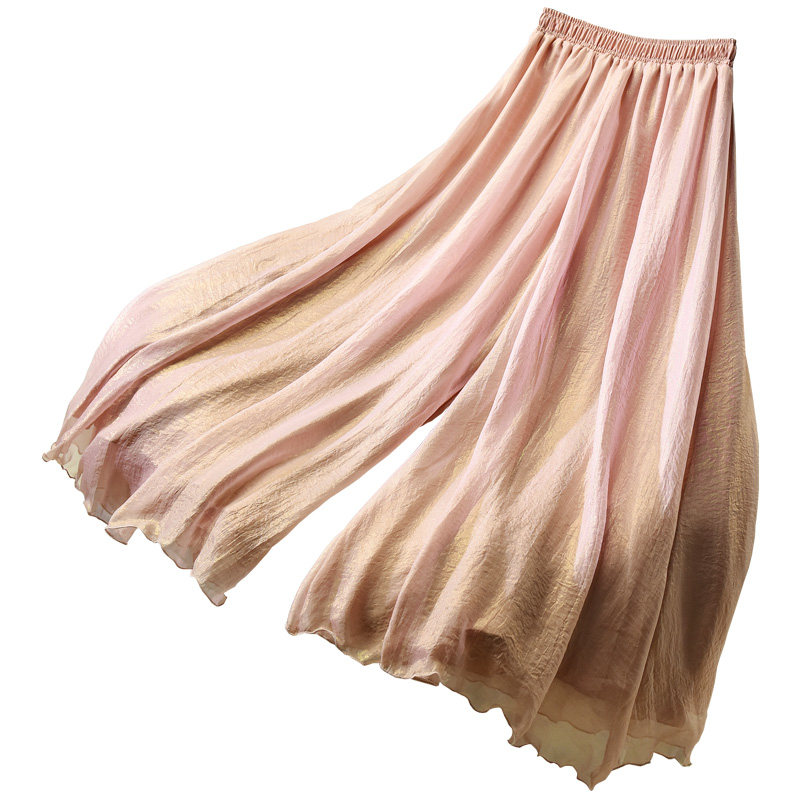 松紧腰文艺中国风薄款宽松阔腿裤 本后休闲裤