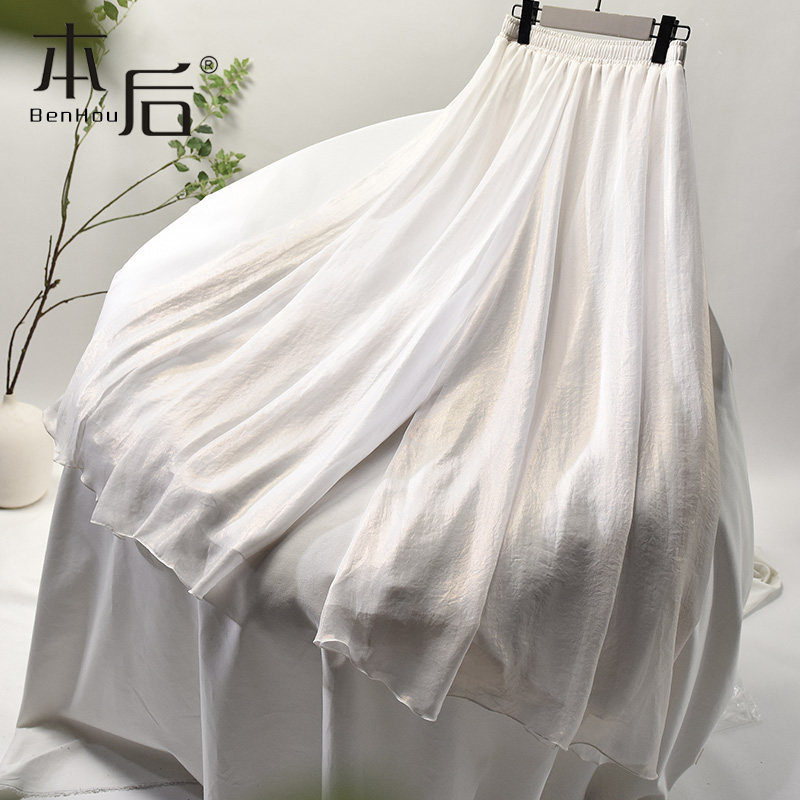 松紧腰文艺中国风薄款宽松阔腿裤 本后休闲裤