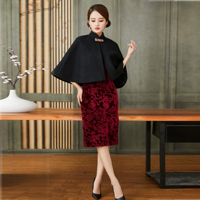 改良版女秋冬款新款优雅复古披肩 feichangke非裳客汉服