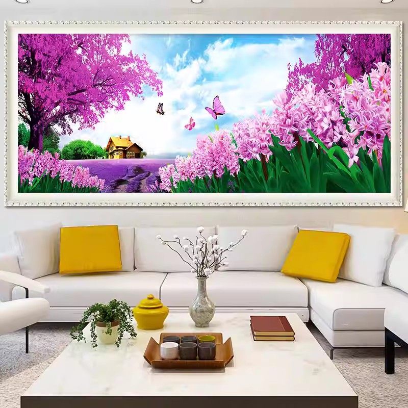 薰衣草2026年新款5D水晶钻石画满客厅点钻十字绣高级感客厅砖石秀,淘宝优惠券,粉丝福利购,淘宝优惠卷