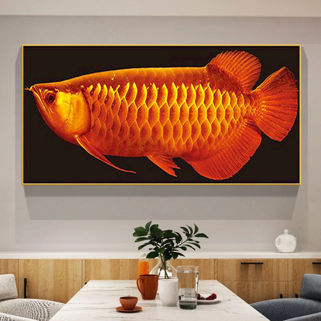 ຮ້ານອາຫານອາເມລິກາປະເທດ 2026 Golden Arowana Cross Stitch