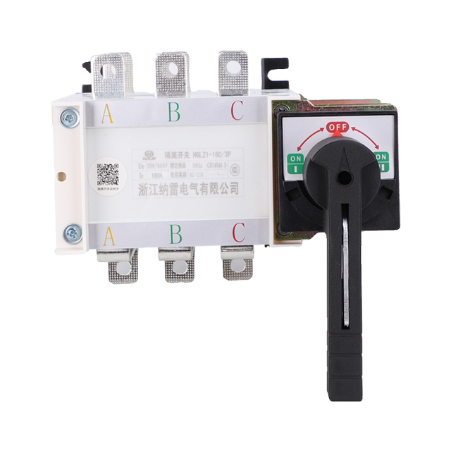 Dual power manual transfer switch HGLZ1-160A 3P two-in and one-out load isolation switch