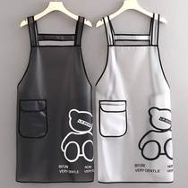 Huaxing Preferred Korean Version Transparent TPU Apron Woman Home Kitchen Cook Waterproof Oil & Oil Catering Aquatic Work Suit