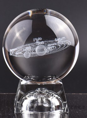 太阳系八大行星生日礼品水晶球