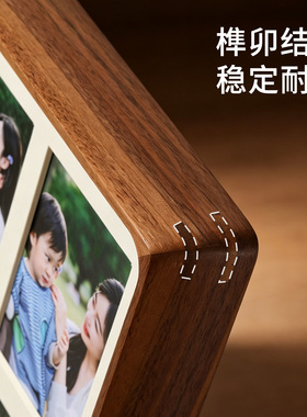 儿童相框摆台多宫格实木宝宝成长记录照相框洗照片打印照片做相框
