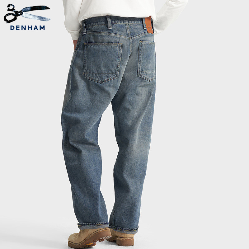 DENHAM2026春季男士日本制宽松阔腿复古高级深灰渐变牛仔裤JUMBO,淘宝优惠券,粉丝福利购,淘宝优惠卷