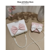 Оригинальная милая небольшая сумка с бантиком из жемчуга, летняя маленькая сумка через плечо, 2023