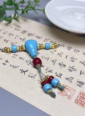 文玩108手串12mm绿松三通套装