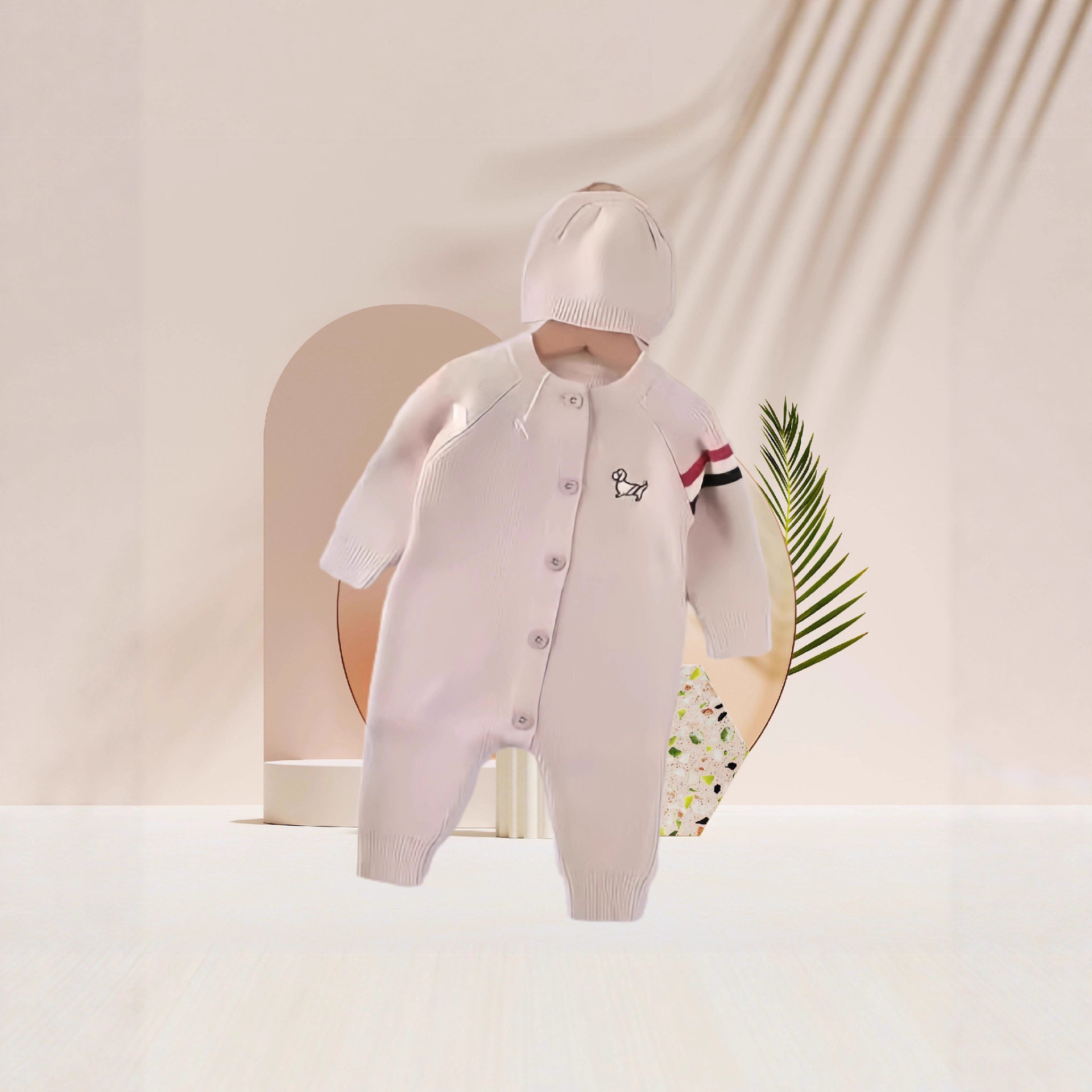 2025婴儿连体衣连帽子针织衫爬服哈衣男女童毛衣外出服针织衫毛衣,淘宝优惠券,粉丝福利购,淘宝优惠卷