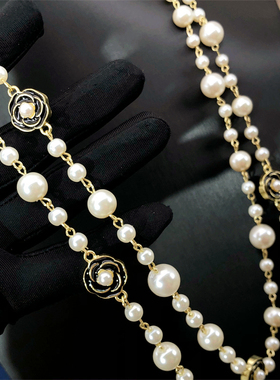 多层高级感长珍珠毛衣链