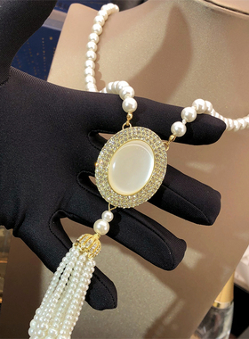 毛衣链秋冬长款珍珠项链