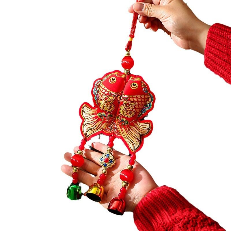 马年春节过年新年装饰布置用品小挂件挂串鱼版入户门小铃铛挂饰,淘宝优惠券,粉丝福利购,淘宝优惠卷