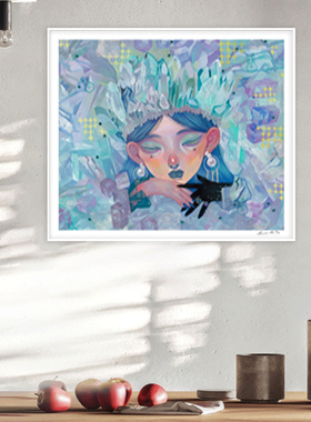 简美复古客厅卧室餐厅壁画潮流画