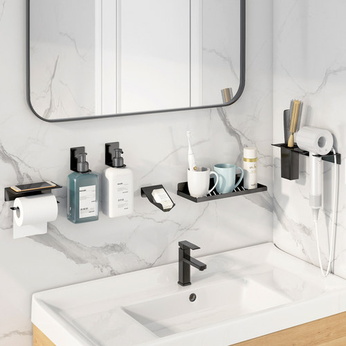 适用戴森吹风机置物架免打孔家用壁挂电风筒架子浴室收纳挂架神器 - 图2