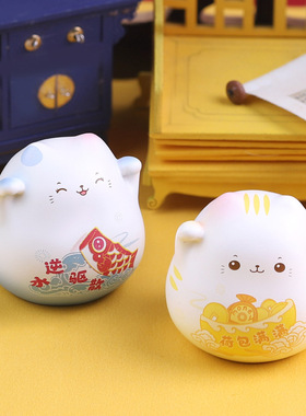 可爱日式猫咪车载树脂摆件