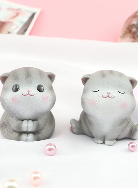 ins风猫咪摆件少女心烘焙蛋糕