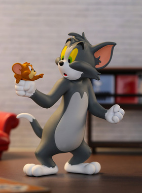 可爱卡通猫和老鼠盲盒礼物摆件