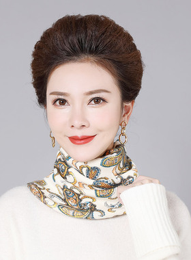 羊绒围脖女冬季加厚保暖韩版百搭高领圈针织羊毛脖套头护颈椎围巾