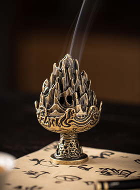 复古大博山炉摆件葫芦龙凤三足