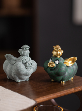 招财猪茶宠摆件创意诸事吉祥礼品