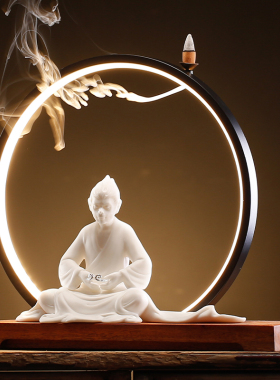 新中式斗战圣佛大圣创意家居客厅陶瓷灯圈孙悟空桌面摆件乔迁礼品