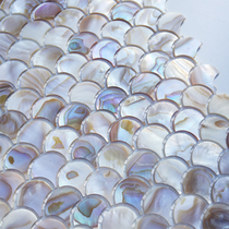 Eurostyle Fish Scale Sector Natural Pearl Oil Flower Shells Mosaic Dense Spell Make-up Room Genguan TV Background Wall