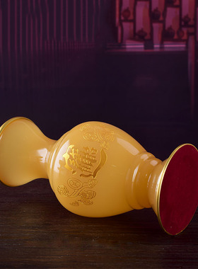 供佛琉璃玉花瓶客厅插花净水瓶