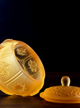 圣水杯古法琉璃八宝莲华供杯