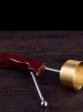 佛具自动引庆黄铜合金日式铜罄手摇铃喜庆铜擦铪子一对铜钵铛子