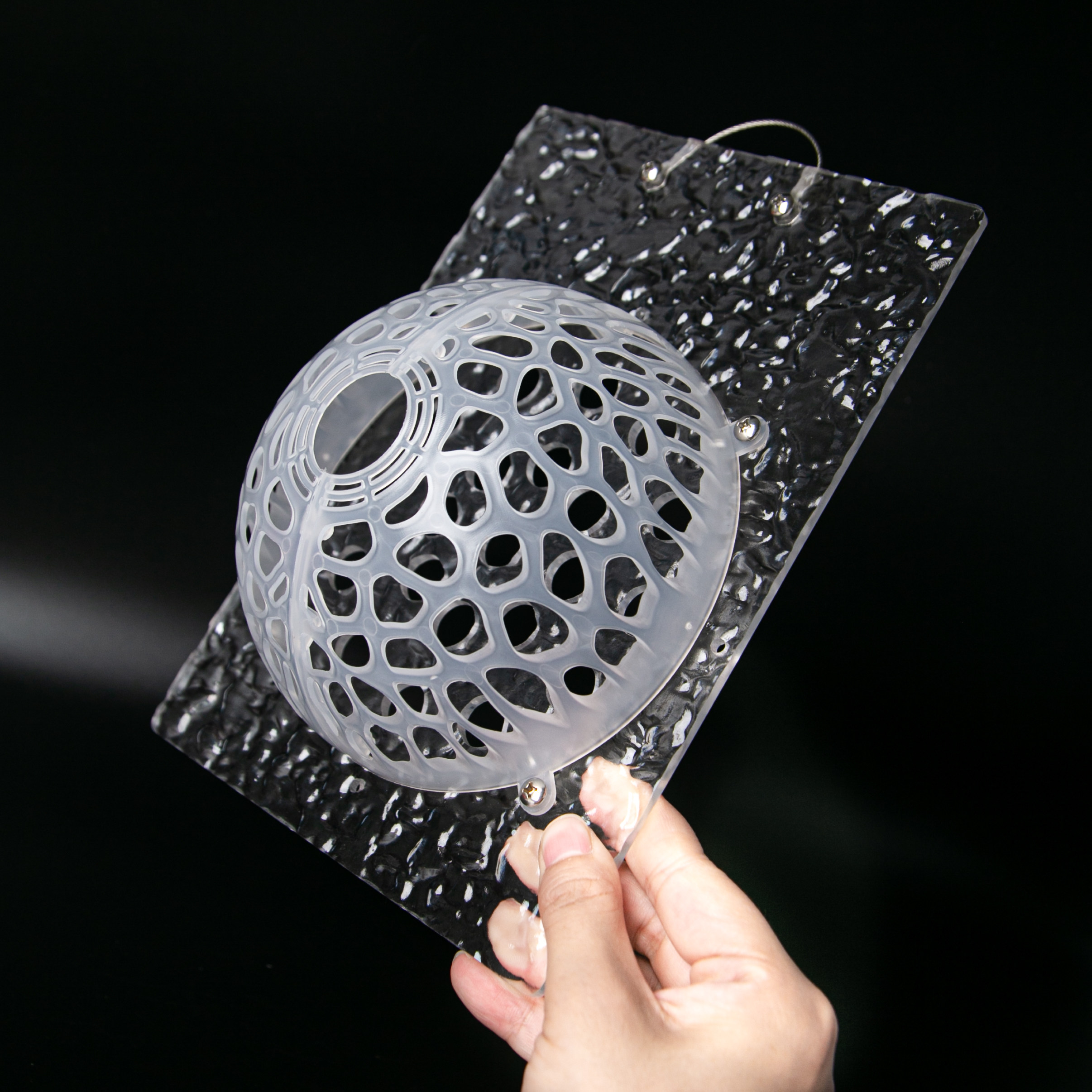 鹿角蕨挂板种植板水波纹条纹亚克力材质鹿角蕨定植板配懒人罩子,淘宝优惠券,粉丝福利购,淘宝优惠卷