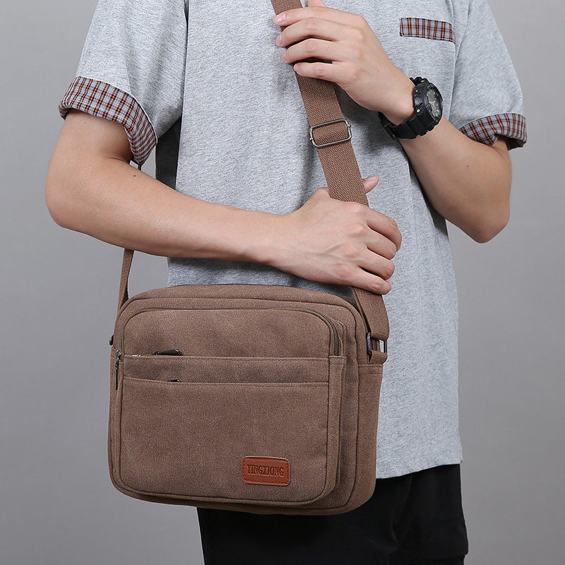 韩版潮流时尚男包大容量多层男士休闲包工具包收钱包耐用帆布包包,淘宝优惠券,粉丝福利购,淘宝优惠卷