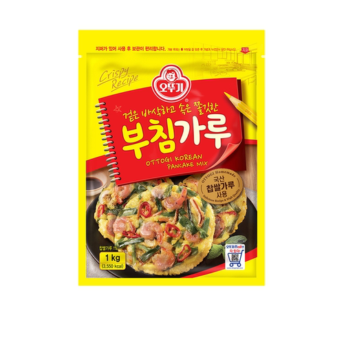 韩国不倒翁煎饼粉1kg袋装原装进口韩式面粉预拌粉早餐饼粉专用 - 图3