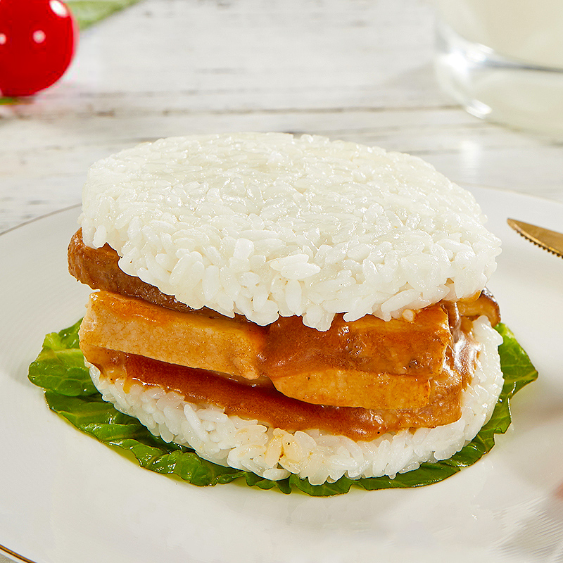 乐肴居照烧鸡排米汉堡冷冻速食微波加热早餐食品方便米饭食品美食 - 图2