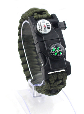 厂家户外野营组合多功能工具包手链伞绳求生手环钓鱼配件套装