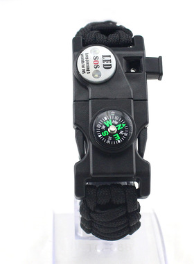 乐道户外用品多功能打火棒手链 工具包套装野营应急钓鱼生存手环