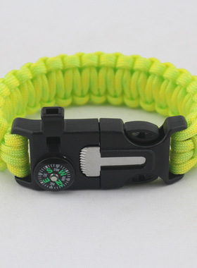 厂家现货 七芯伞绳手链 登山户外多功能野营手环手镯户外求生手链