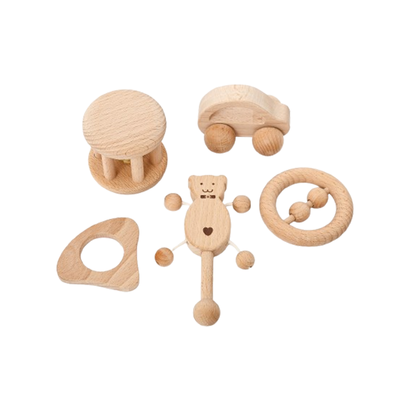 UPLOVE 0-1岁婴幼儿抓握安抚玩具实木无漆木质磨牙摇铃波浪鼓原木,淘宝优惠券,粉丝福利购,淘宝优惠卷