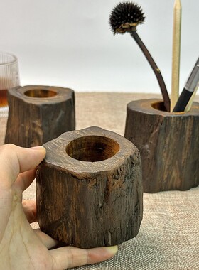 红木茶壶托盖托手工实木盖置紫砂壶底座原木笔桶微凹黄檀杯托垫