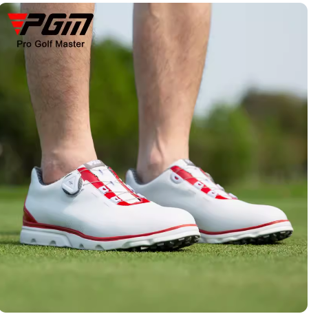 高尔夫球鞋男士休闲运动鞋子旋钮鞋带高尔夫男鞋无钉鞋防水