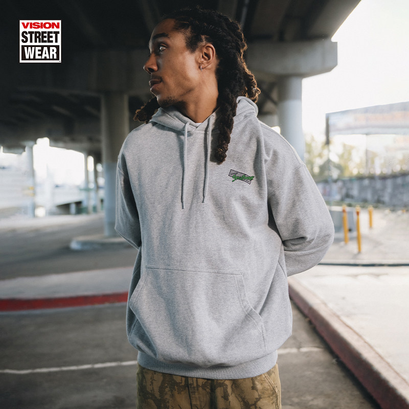 VISION官方 复刻系列“pink pig”美式复古做旧连帽卫衣男女秋款 - 图1