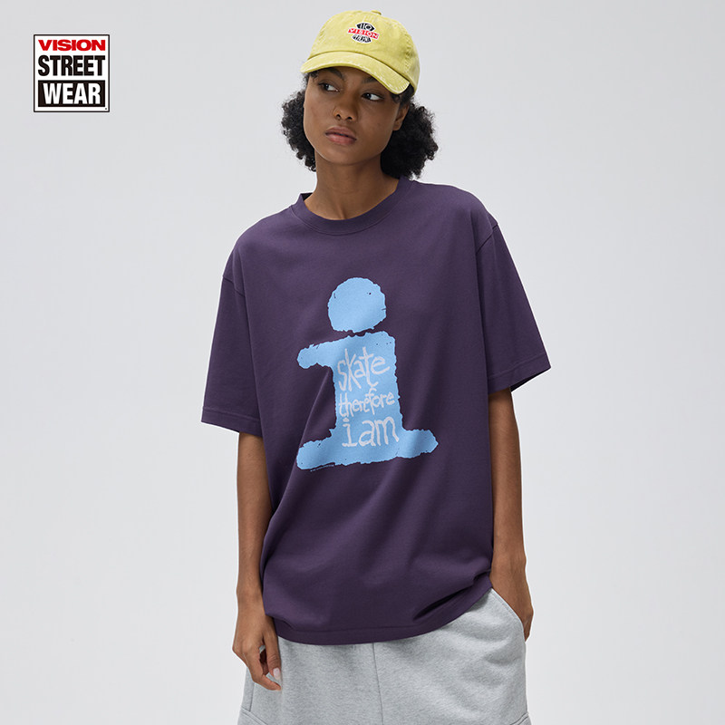 VISION官方  复刻系列印花图案街头潮流圆领短袖T恤男女同款春夏,淘宝优惠券,粉丝福利购,淘宝优惠卷