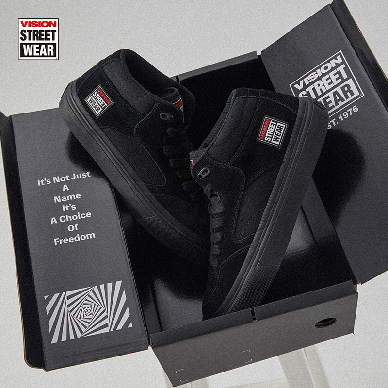 VISION官方 CONCAVE黑武士经典街头中帮复古翻毛皮滑板鞋男女,淘宝优惠券,粉丝福利购,淘宝优惠卷