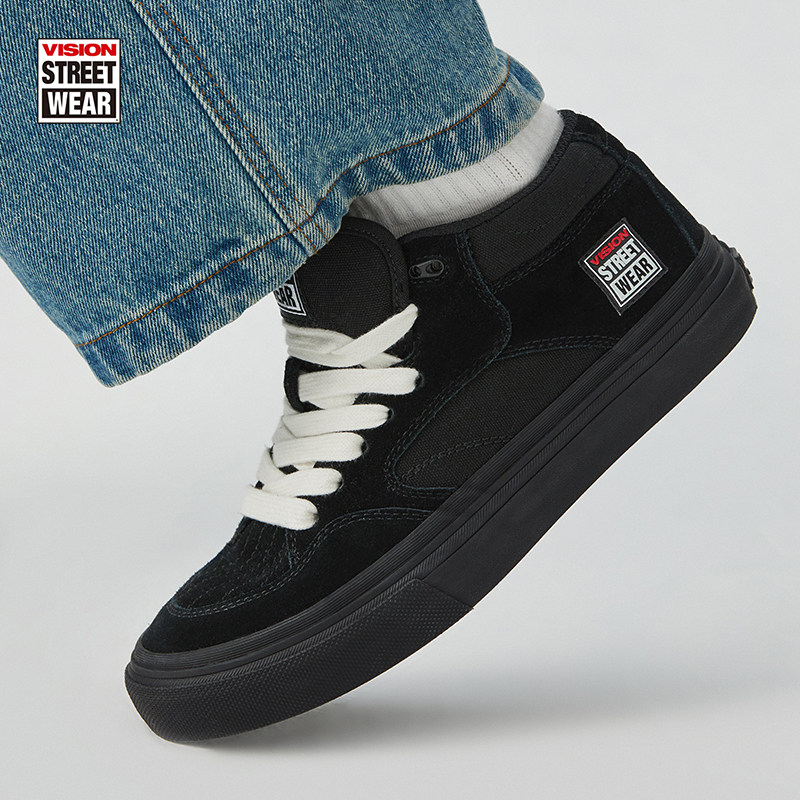 VISION官方 CONCAVE黑武士经典街头中帮复古翻毛皮滑板鞋男女,淘宝优惠券,粉丝福利购,淘宝优惠卷