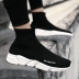 Giày nam giày thủy triều mùa hè lưới vải giày nam cao màu đen giúp vớ giày nam triều thể thao hoang dã giày thường - Plimsolls giày sneaker nam đẹp Plimsolls