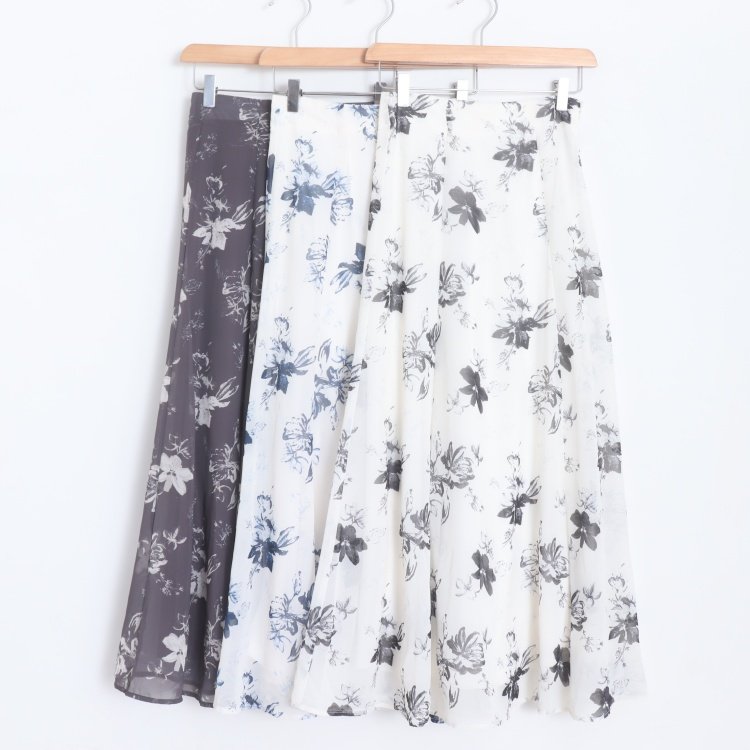 D11065日单新款隐形拉链松紧高腰A字裙女甜美雪纺印花长款半身裙,淘宝优惠券,粉丝福利购,淘宝优惠卷