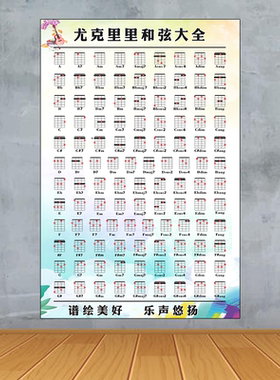 尤克里里和弦自学教材琴行装饰画