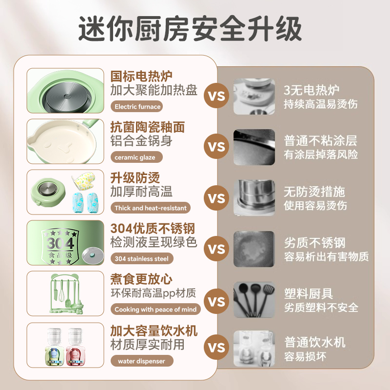 迷你小厨房真煮全套真实版炒菜可做饭网红教具厨具女孩子生日礼物 - 图0